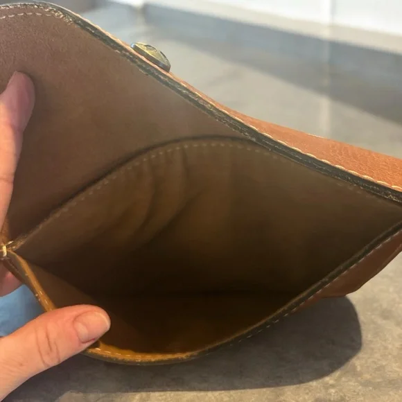 PATRICIA NASH Heritage Tan Leather Pouch Clutch - Picture 4 of 5